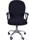 Chris.W Computer Office Chair Cover Stretchable Removable Office Swivel Chair Cover Universal Lift Chair Slipcovers (Black)