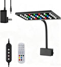 Carefree Fish Aquarium 24/7 Mode Timer Full Spectrum CRI 82 Clip LED Light IR Remote Control for 5~25Gal Fish Tank 12V1A 10 Brightness Levels 16W with ULCertified Power Supply