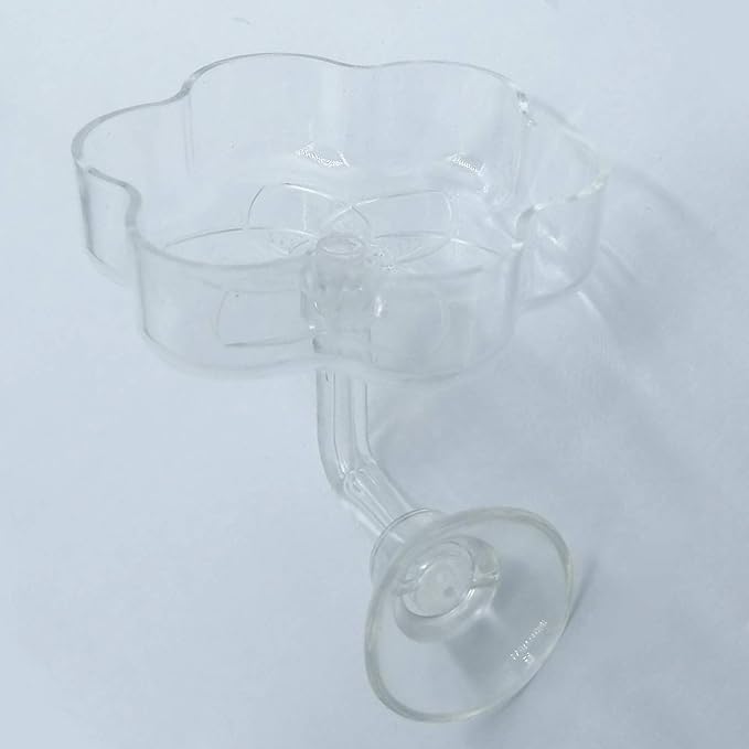 Aquarium Shrimp/Small Fish Feeding Dish Feeder Dish, Acrylic Material, Mini Size (Magnolia Shaped)