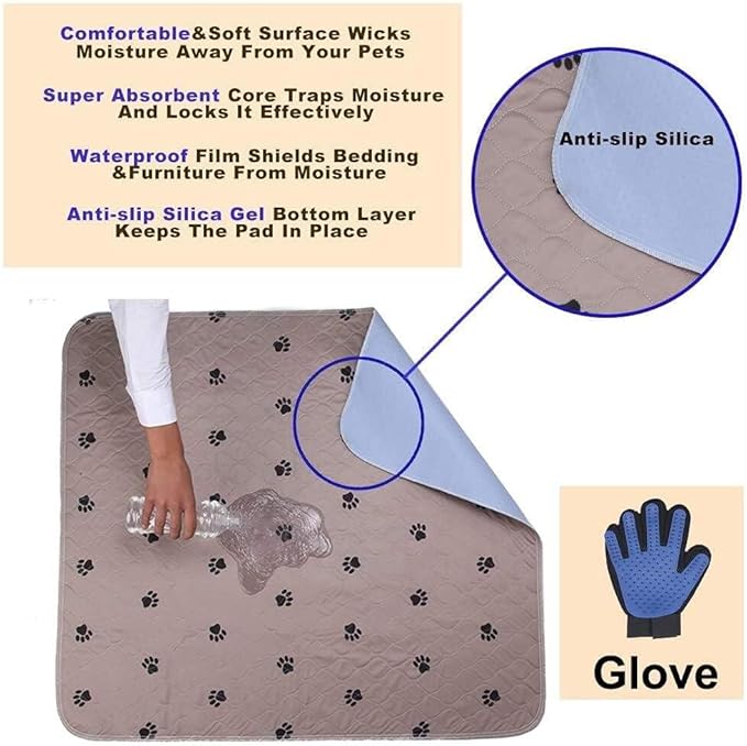 Washable Dog Pee Pads 36"X60",Puppy Pads,Reusable Pet Training Pads,Waterproof Pet Pads for Dog Bed Mat,Super Absorbing Whelping Pads