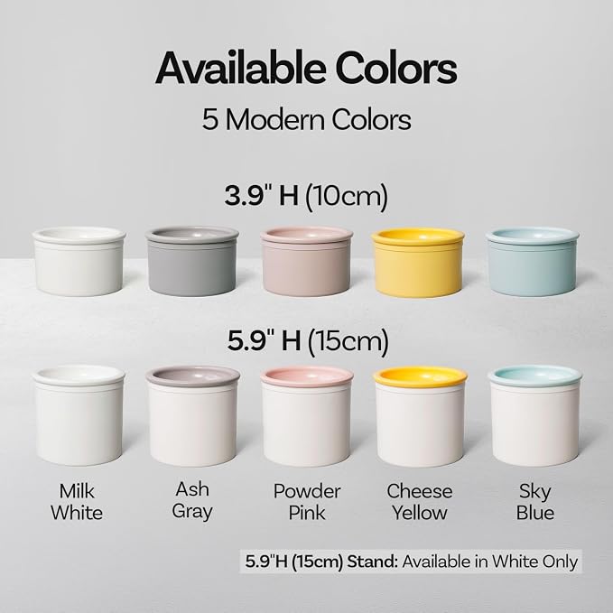 Hello Bowl Elevated Ceramic Cat Bowl with Stand, Raised Whisker-Friendly Feeding Bowl for Cats & Small Dogs, Patented Design, Made in Korea (Pink, Round Only/Wet)