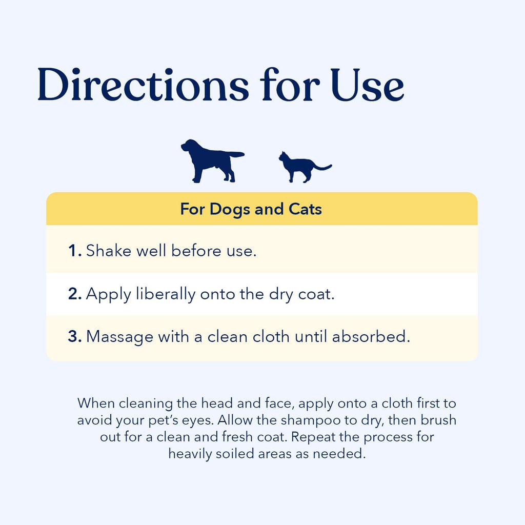 Honest Paws Dog Dry Shampoo - Waterless No Rinse Spray Formula Reducing Itch Cleanse Hydrate Nourish Dry Skin and Smelly Coat Help Decrease Odor Shedding and Allergies - Oatmeal & Lavender - 16 oz