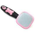 Glendan Dog & Cat Grooming Brush - Slicker Shedding Tools (Pink)