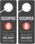 Occupied Sign for Bathroom Door, 2 Pack (Printed on Both Sides), 9.3″x3.5″ PVC Plastic