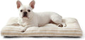 FURTIME Washable Small Dog Bed, Deluxe Dog Crate Beds Comfy Fluffy Kennel Pad Anti-Slip Pet Sleeping Mat for Puppy/Cat, Machine Washable Dogs Pillow, 23"x18"x3", White