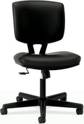 HON Volt Armless Office Desk Chair Comfy, Ergonomic Recline, Softhread Leather Back Seat, Swivel Desk Chair, Black