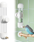AOTU Bird Cage Accessories, Bird Water Bottle & Dispenser for Cage 7.4 Fl Oz Automatic No Mess Parrot Water Dispenser – Clear Feeder for Parakeet, Conure, Cockatiel, Lovebird & Canary