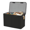 Large Toy Storage Box with Lid, Collapsible Toys Storage Organizer Bins with Dividers and Handles, Storage Chest Bin for Kids, Boys, Girls, Nursery 25"x13" x16" (Black)