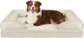 Orthopedic Large Dog Bed, Washable Waterproof, Egg-Crate Foam Dog Couch Bed with Washable Removable Cover, Waterproof Lining and Nonskid Bottom