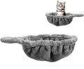 Cozy Cat Tree Hammock for Large Cats With Deep Basket - Add On Attachment Design for Cat Tower, Replacement Extra Large (12.4") (Grey)