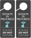 Do Not Disturb Door Hanger Sign, 2 Pack, Please Do Not Disturb Sign, Session In Progress