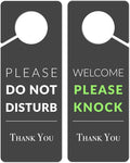 Do Not Disturb Door Hanger Sign, 2 Pack (Printed on Both Sides), 9.3″x3.5″ PVC Plastic, Please Do Not Disturb Sign for Home, Office, Hotel, Bathroom, Bedroom, Counseling, Therapists, Clinic, Regular