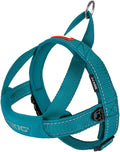 EzyDog Quick Fit Dog Harness, Soft Neoprene Padding - X-Large, Teal | Fast One-Click Buckle, Adjustable Fit, Strong Reinforced Materials, Reflective Stitching, No Pull Dog Harness, Easy Walking