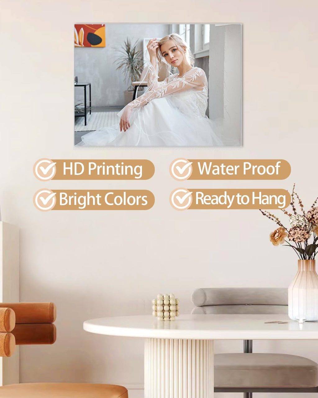 AbcCustomize Custom Canvas Prints,Transform Your Memories into Beautiful Art with Personalized Photo on Canvas,Personalized Canvas Wall Art for Home Decor, Gifts, and Keepsakes