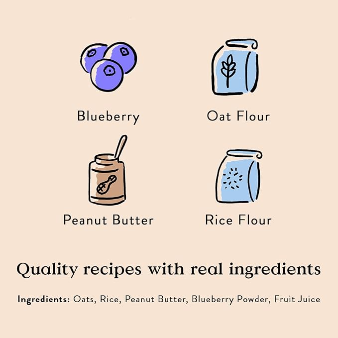 Bocce's Bakery PB + Blueberry Crispies Low-Calorie Wheat-Free Dog Treats, 10 oz