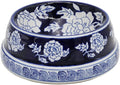 Aimusego Vintage Blue Ceramic Dog Bowls, Dog Food Feeding Dish for Medium Dogs Cats, Heavy Chinoiserie Porcelain Pet Bowl for Water,Durable & Easy to Clean-9inch