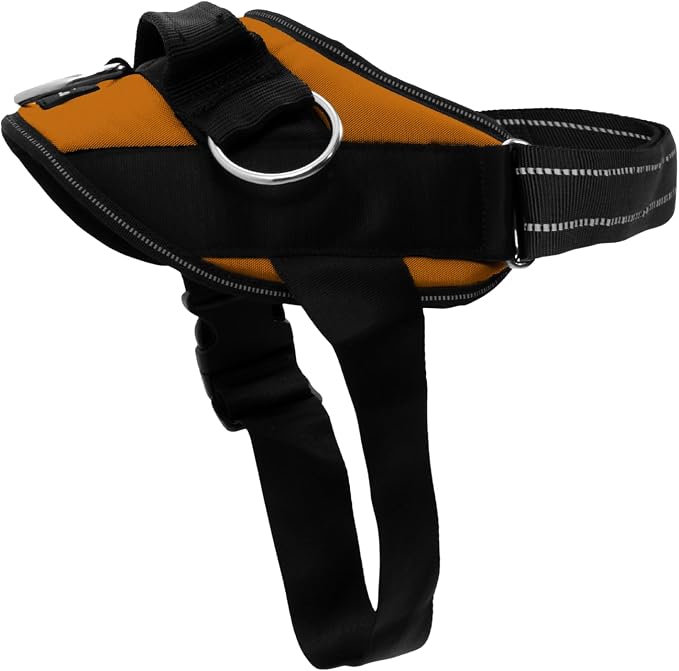 ShawnCo Essential Dog Harness, No-Pull Pet Vest (Sunset Orange,S) | 3 Leash Clips, Easy On, No-Choke, Reflective, Adjustable Fit, Padded Comfort, Control Handle, For Small, Medium & Large Dogs