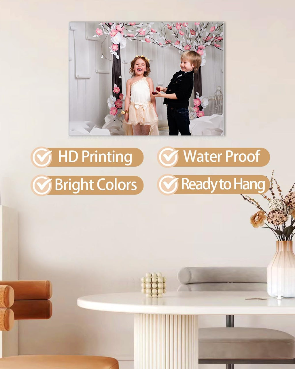 AbcCustomize Custom Canvas Prints,Transform Your Memories into Beautiful Art with Personalized Photo on Canvas,Personalized Canvas Wall Art for Home Decor, Gifts, and Keepsakes