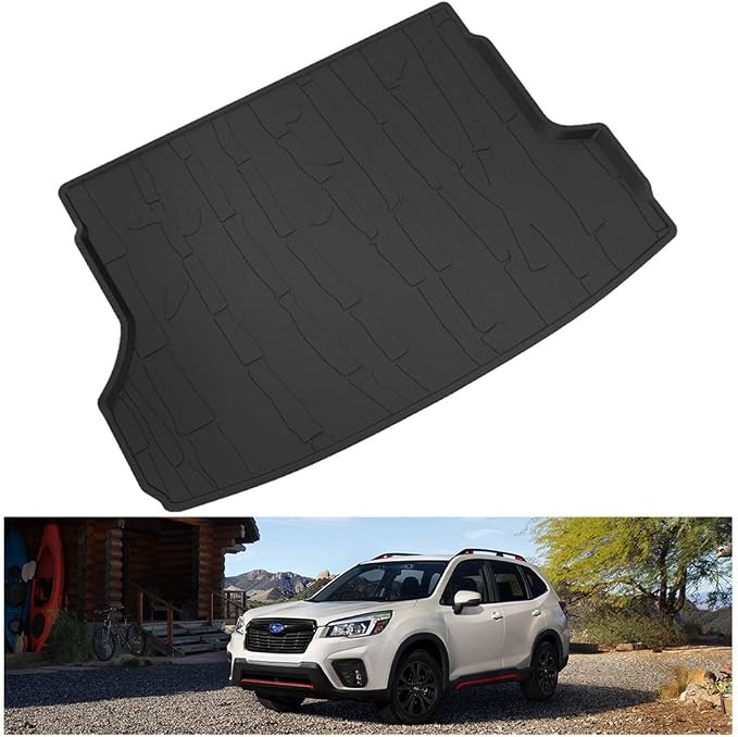 KIWI MASTER Cargo Mat for 2019-2026 Subaru Forester (Non-Hybrid), OEM Replacement J501SSJ300, All Weather Car Rear Trunk Mat, Custom Fit TPE Tray Liner, Black