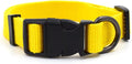 Yellow Dog Collar for Large Dog, Breathable, Anti-Odor & Soft, Comfortable for Sensitive Skin Puppies, 90% Bamboo Rayon, Adjustable Quick-Release Buckle Pet Collar for Large Breeds