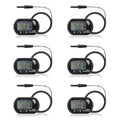DaToo Aquarium Thermometer with Large LCD Display Fahrenheit/Celsius(℉/℃) Fish Tank Thermometer for Aquarium Reptile Terrarium Digital Water Thermometer with Suction Cup(6 Pack)