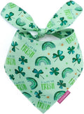 LunaMarie - Luxury Pet Birthday Bandanas -Premium & Silky Poly Fabric | 100% Handmade | Custom Shape Dual Layered (A Wee Bit Irish, Large)