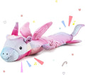 Squeaky Crinkle Plush Unicorn Dog Toys, Dog Toys to Keep Them Busy, Tug of War & Pull Toys for Small, Medium Dogs Puppy