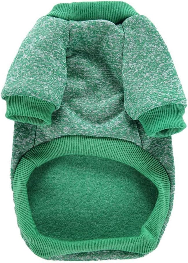 Jecikelon Dog Clothes Dogs Sweater Soft Puppies Clothing Winter Puppy Sweaters Warm Outfit for Dogs Small XXS XS Cat Apparel (Large, Green)