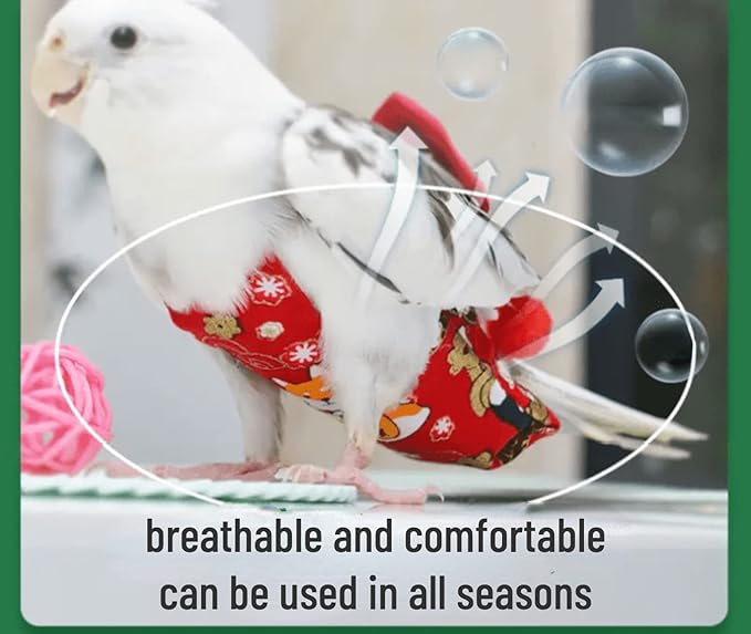 Bird Flight Suits Diapers, Parrot Flight Suits Diapers for Monk Parakeets, Cockatiels Flight Suits, Parrot Clothes, Bird Training Nappy Suit Liners Clothes (S, Purple-A)