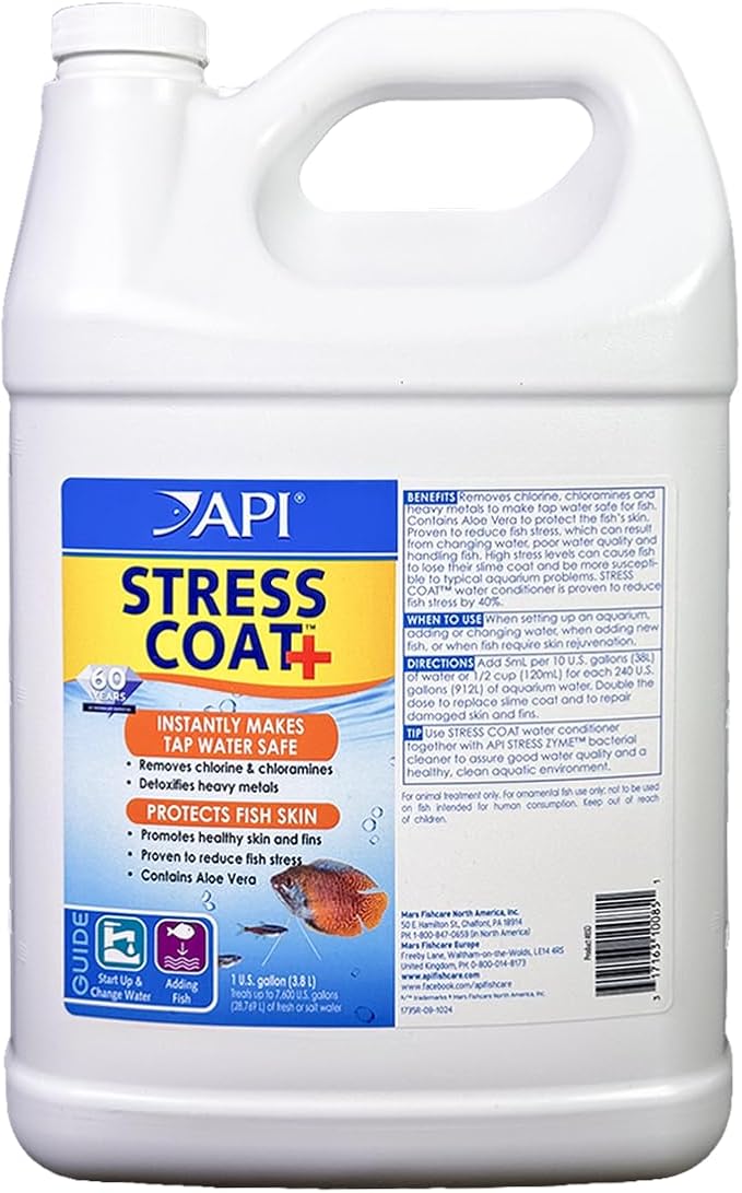 API STRESS COAT Aquarium Water Conditioner 1-Gallon Bottle, Model Number: 317163100851
