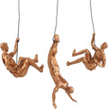 Large Set of 3 Climbing Men Wall Art Decor Sculpture,Nordic Modern Simplicity Decorative Wall Art, Climbing Man Sculptures,Home & Office Climber Gifts