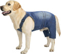 Classic Dog Jeans Overall for Medium Large Dogs,Pet Denim Jumpsuit Onesies Clothes Costumes for All-Match,Blue Vintage Washed Blue Pants Outfits