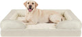 Jumbo Orthopedic Dog Bed for Extra Large Dogs, Waterproof, Egg-Crate Foam Dog Couch Bed with Washable Removable Cover, Waterproof Lining and Nonskid Bottom