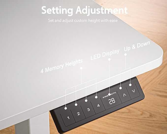 55x24 Inches Electric Standing Desk with 2 Drawers, Height Adjustable Stand up Desk for Home Office, Ergonomic Sit to Stand Table with Storage Shelf, DIY Board, Hooks, White