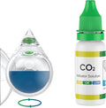 Pawfly Acrylic CO2 Drop Checker for Aquarium, Fish Tank Carbon Dioxide Checker, CO2 Monitor Kit with Solution & Suction Cups, CO2 Detector, Aquarium CO2 Tester, CO2 Indicator for Planted Fish Tank