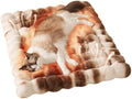 Cat Bed, Plush Faux Fur Kneading Flat Mat - Machine Washable Fluffy Pet Bed for Indoor Cats, Non-Slip Small Kitten Bed, Therapeutic Knead Cat Mat for Couch & Window Sill, 23"×15" Inch,Brown