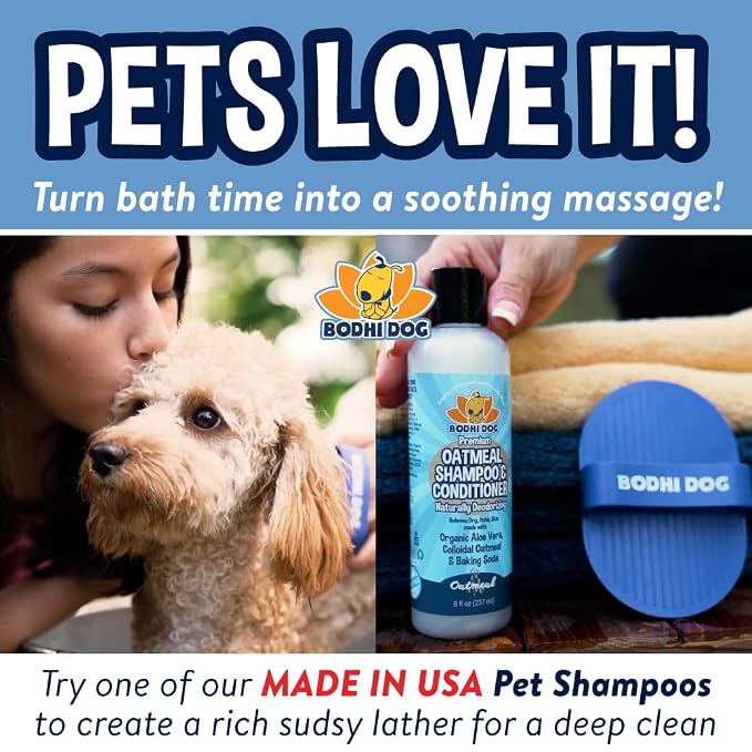 Bodhi Dog Shampoo Brush - Pet Grooming & Bath Supplies for Dogs and Cats - Bath Brush for Long & Short Hair - Premium Scrubber for Shower, Showerhead, Sprayer & Bathing (One Pack, Orange)