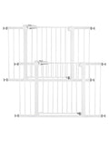 Babelio Baby Gate, 29-48 Inch Auto Close Pet Gate, Easy Install Pressure-Mounted Safety Gate, Extra Wide Pet Gate for Stairs and Doorways, 2 Pack White