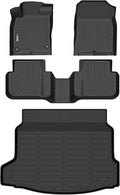 HAFIDI® Floor Mats & Cargo Liner Set Fit for 2025-2026 Honda Civic Hybrid Sedan(Not for Hatchback) All Weather Protection TPE Anti-Slip Car Full Set Floor Liners Custom Accessories - Black