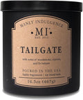 Manly Indulgence Tailgate Scented Candles for Men, 2 Wick, 16.5 oz Premium Soy Blend Wax, 60H Burn, Candles for Home Scented - Made in The USA