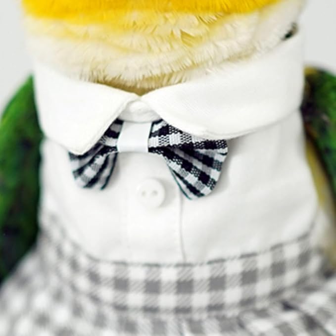 Bird Costume Bird Diaper Flight Suit Cute JK Dress Dress Skirt Clothes Cosplay Photo Prop for Parrots Macaw Cockatoo (with Diaper,Macaw)