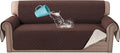 H.VERSAILTEX Couch Cover, Sofa Covers for 3 Cushion Couch, Dog Couch Cover Protector, Furniture Covers for Pets, 100% Waterproof Cover with Non-Skid Backing & Elastic Straps(Sofa, Chocolate)