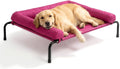 Cooling Elevated Dog Bed, Outdoor Raised Dog Beds, Medium Dogs Cot | Waterproof,W/Breathable Mesh, Pet Cot W/Portable Removable Bolster