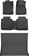 Automotive Floor Mats & Cargo Liner for GMC Terrain 2012-2017 & Chevrolet Equinox 2012-2017 All Weather Protection Full Set- Black