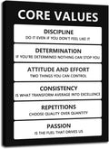 Core Values Inspirational Poster Motivational Wall Art Inspiring Canvas Prints Artwork for Office Living Room Modern Home Decor Painting Pictures Stretched and Framed Ready to Hang [18''Wx 24''H]