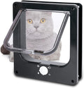 Upgraded Version - Cat Doors Flap (for Cat up to 15.7lb), Magnetic Pet Door with 4 Way Locking for Interior Exterior Doors, Weatherproof Gate, Easy Installation