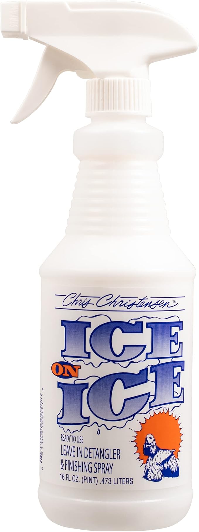 Jelly Pet Grooming Bundle - Large Teal Slicker Brush, Hard Pins & Chris Christensen Ice on Ice Detangler Spray, Ready to Use, 16 oz