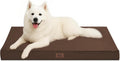 Outdoor Large Dog Bed, Waterproof Dog Bed for Large Dogs, Egg Crate Foam Pet Bed with Removable Washable Oxford Cooling Cover, Brown
