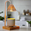 Candle Warmer Lamp with Timer and Dimmer & Includes 2 Bulbs, Electric Wax Candle Lamp Warmer for Jar Candles, Home Decor Aesthetic, and House Warming Gifts - White Glass
