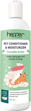 Hepper Pet Conditioner and Moisturiser - Scented Dog Conditioner & Detangler. Perfect for Long Hair, Short Hair, Dry Skin, Shedding Control, Allergies, and Puppy Coats! Cucumber and Aloe Scented.